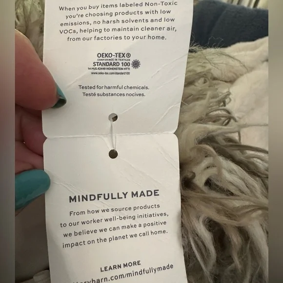 Pottery Barn faux fur pillow & insert - Picture 13 of 16